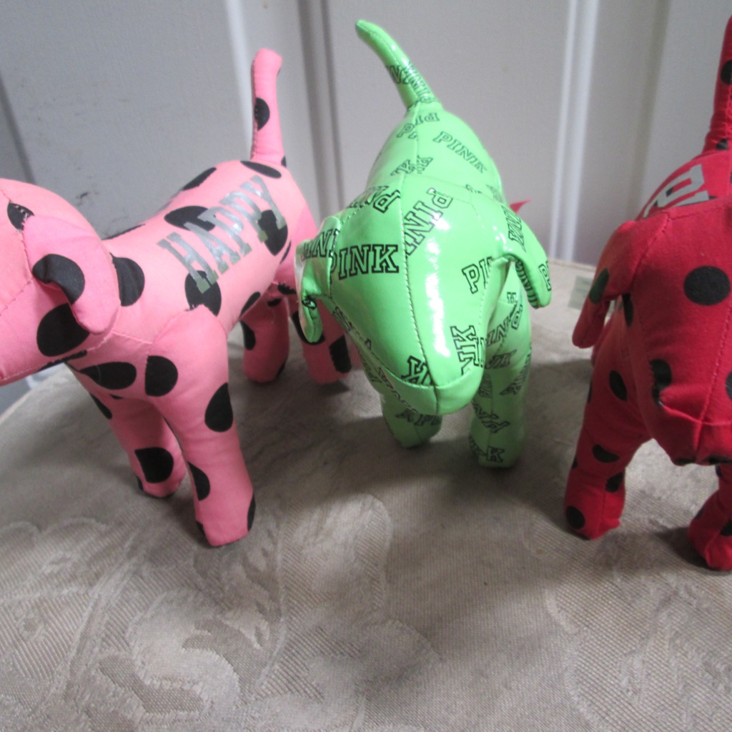 Vtg Victorias Secret Lot Of Three Red Green And Pink